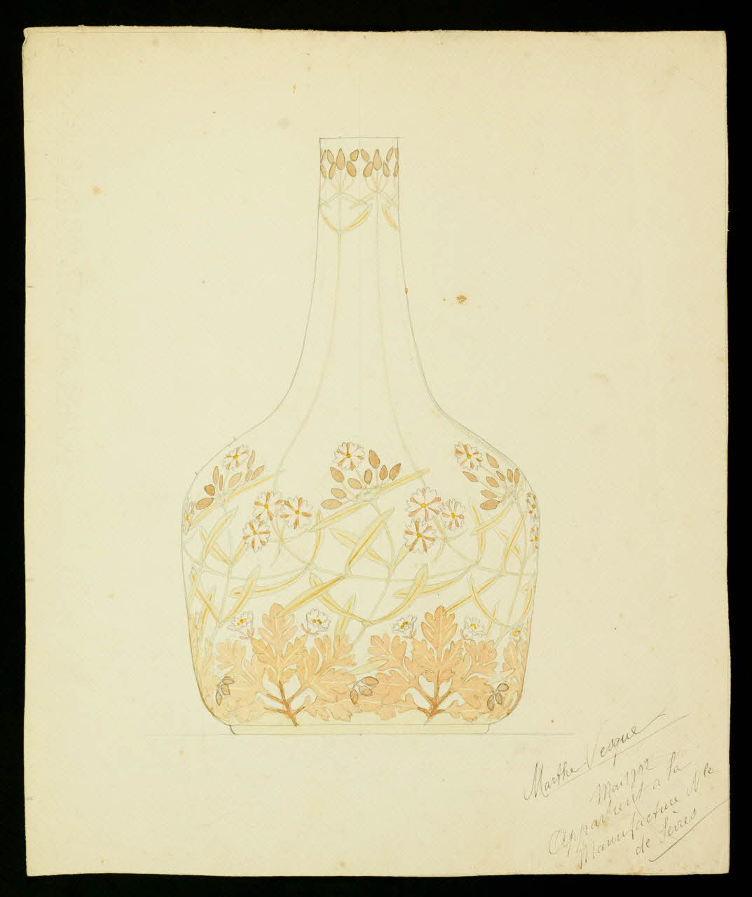 partie d'un ensemble de dessins Vase peint 1968.102.5038 Photo Mucem
