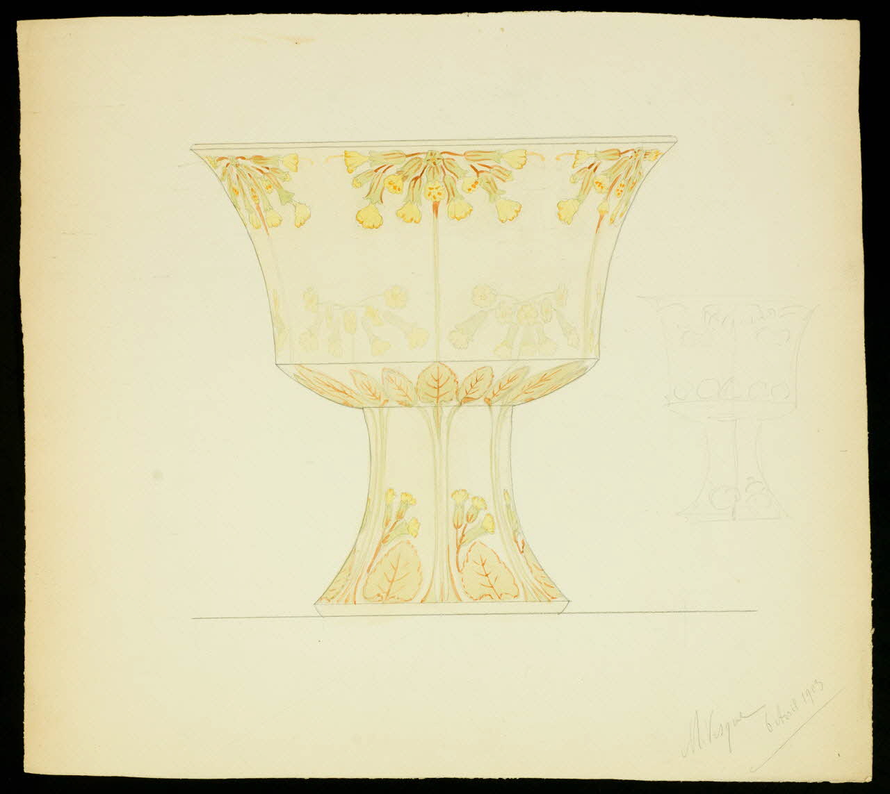 partie d'un ensemble de dessins Vase peint 1968.102.5044 Photo Mucem