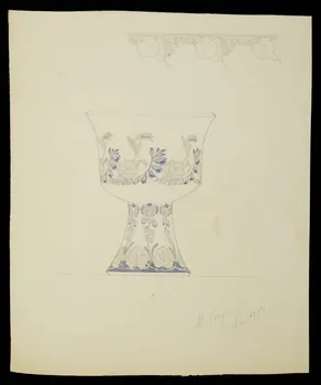 partie d'un ensemble de dessins Vase décoré avec des motifs végétaux 1968.102.5054 Photo Mucem