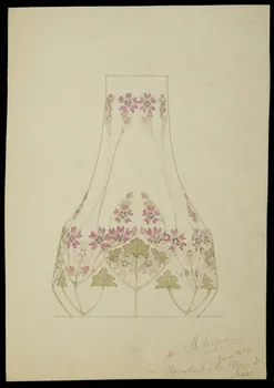 partie d'un ensemble de dessins Vase avec décor de motifs végétaux 1968.102.5056 Photo Mucem