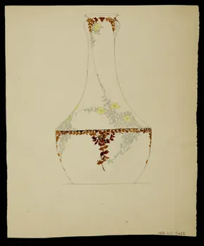 partie d'un ensemble de dessins Vases à décor végétal 1968.102.5066 Photo Mucem