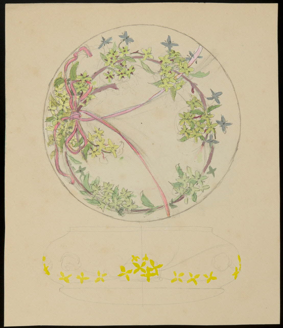 partie d'un ensemble de dessins Boite à pastilles 1968.102.5119 Photo Mucem