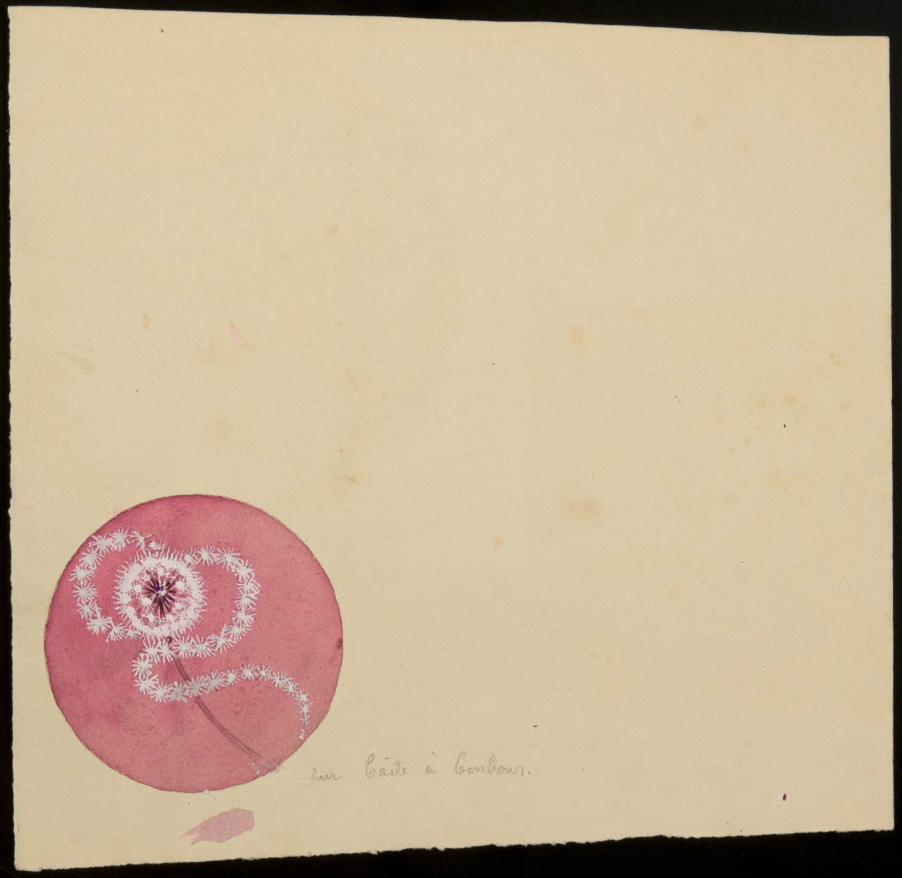 partie d'un ensemble de dessins sur boite à bonbons. 1968.102.5122 Photo Mucem