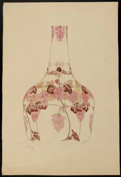 partie d'un ensemble de dessins Récipient décoré de fleurs 1968.102.5142 Photo Mucem