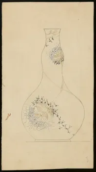 partie d'un ensemble de dessins Vase décoré 1968.102.5155 Photo Mucem