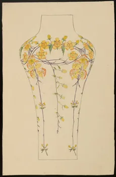 partie d'un ensemble de dessins Vase décoré 1968.102.5159 Photo Mucem