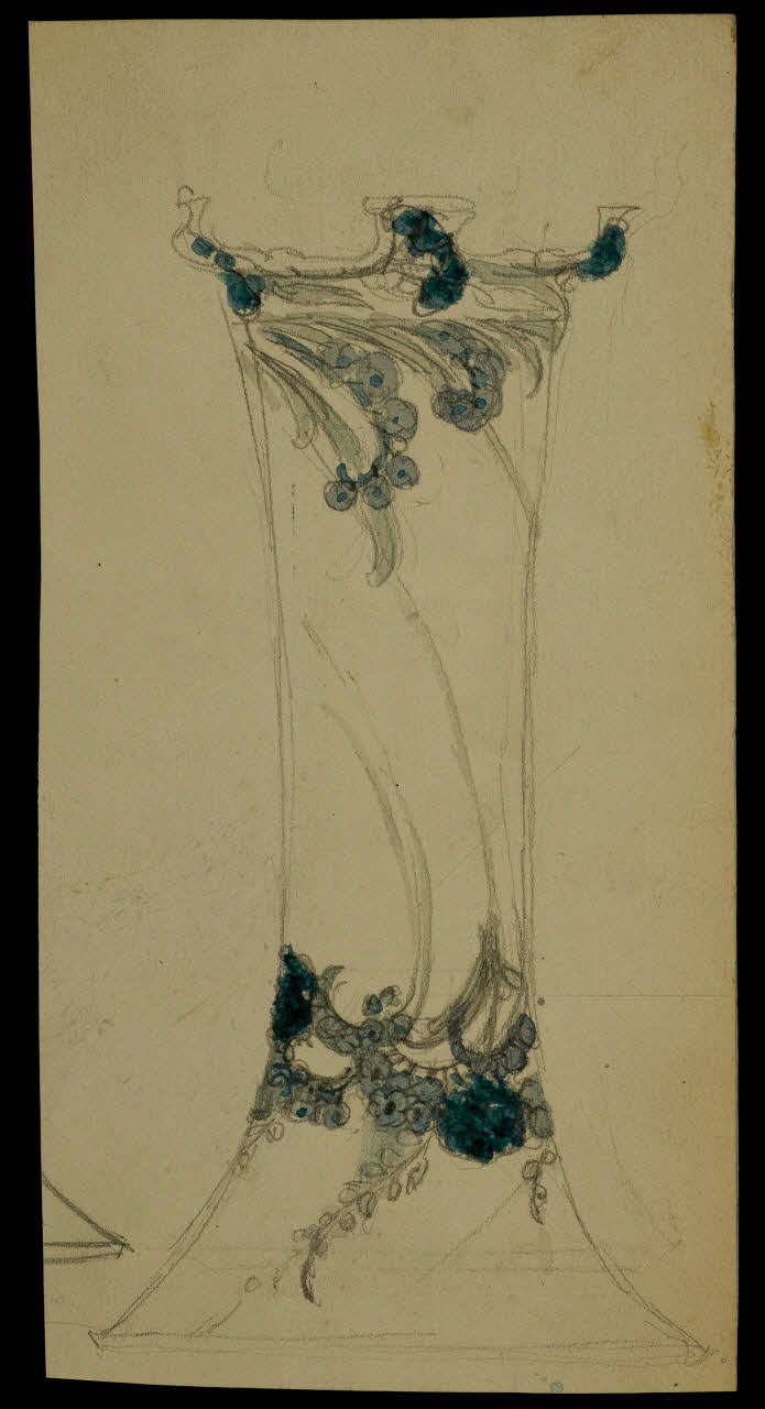 partie d'un ensemble de dessins Esquisse de colonne ornée 1968.102.5164 Photo Mucem