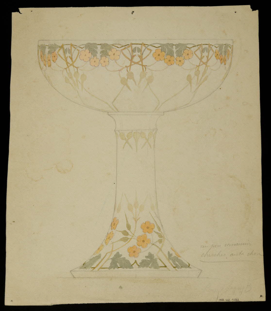 partie d'un ensemble de dessins Coupe Lagny B 1968.102.5182 Photo Mucem