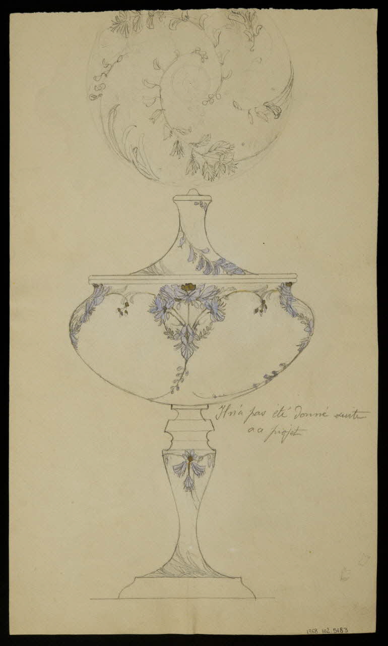 partie d'un ensemble de dessins Croquis de vase 1968.102.5183 Photo Mucem