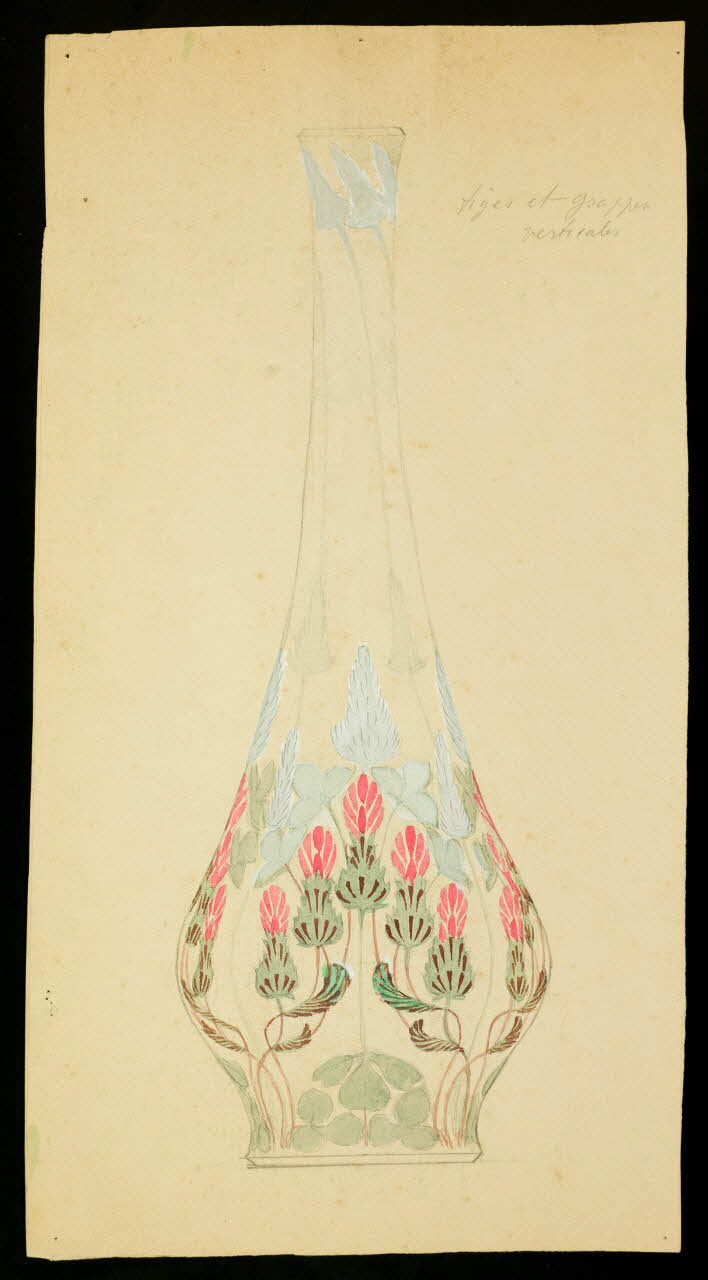 partie d'un ensemble de dessins tiges et grappes verticales 1968.102.5210 Photo Mucem