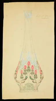 partie d'un ensemble de dessins tiges et grappes verticales 1968.102.5210  Photo Mucem