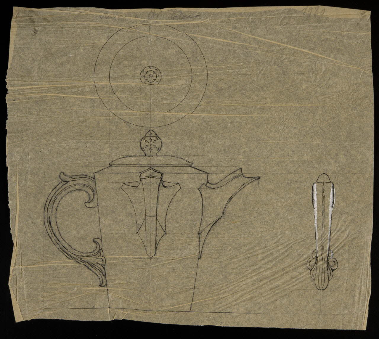 partie d'un ensemble de dessins Service à thé Salon 1968.102.5211 Photo Mucem