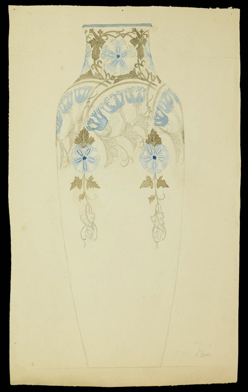 partie d'un ensemble de dessins Vase 1968.102.5224 Photo Mucem