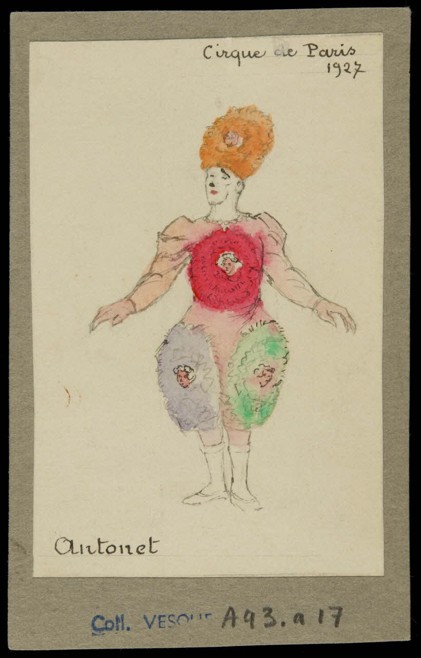 partie d'un ensemble de dessins Cirque de Paris  1927  Antonet 1968.102.523.15  Photo Mucem