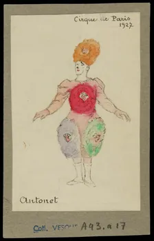 partie d'un ensemble de dessins Cirque de Paris  1927  Antonet 1968.102.523.15 Photo Mucem