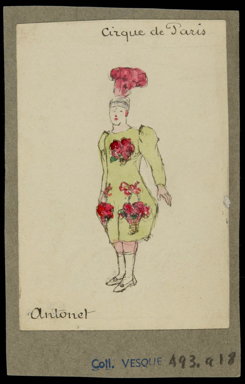 partie d'un ensemble de dessins Cirque de Paris  Antonet 1968.102.523.16 Photo Mucem