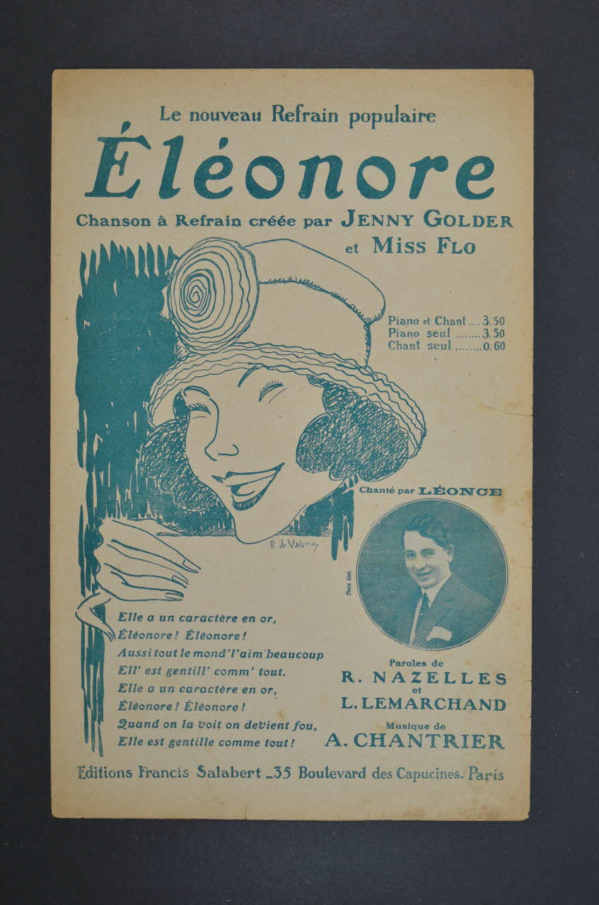 Louis Lemarchand ; René Nazelles ; Albert Chantrier ; Francis F. Salabert chanson petit format Île-de-France, France 1922 1966.158.231 Photo Mucem