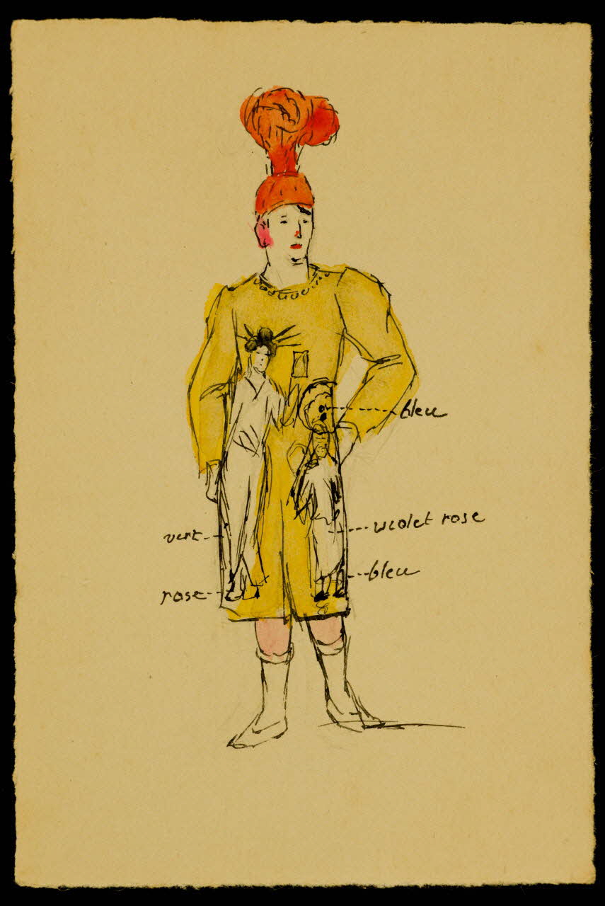 partie d'un ensemble de dessins Clown 1968.102.523.3 Photo Mucem