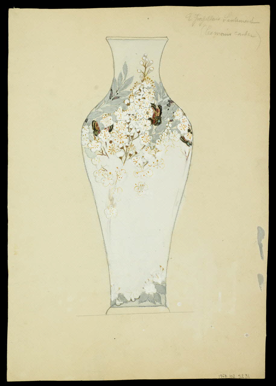 partie d'un ensemble de dessins Vase gris 1968.102.5231 Photo Mucem