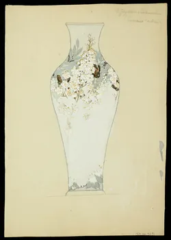 partie d'un ensemble de dessins Vase gris 1968.102.5231 Photo Mucem