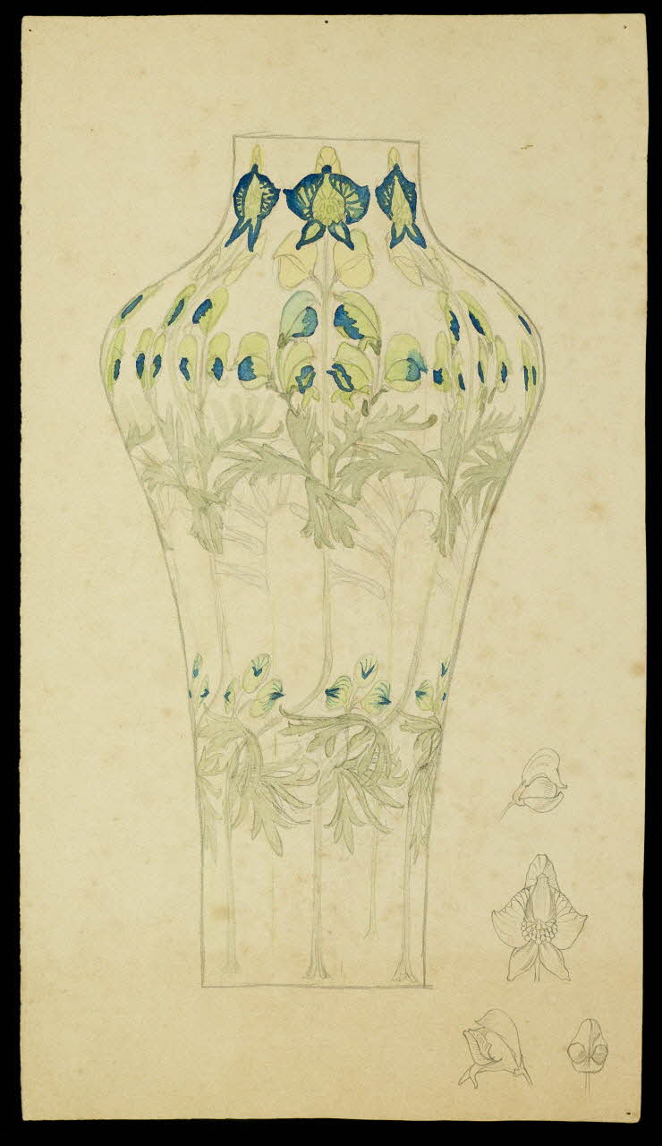 partie d'un ensemble de dessins Vase 1968.102.5232 Photo Mucem