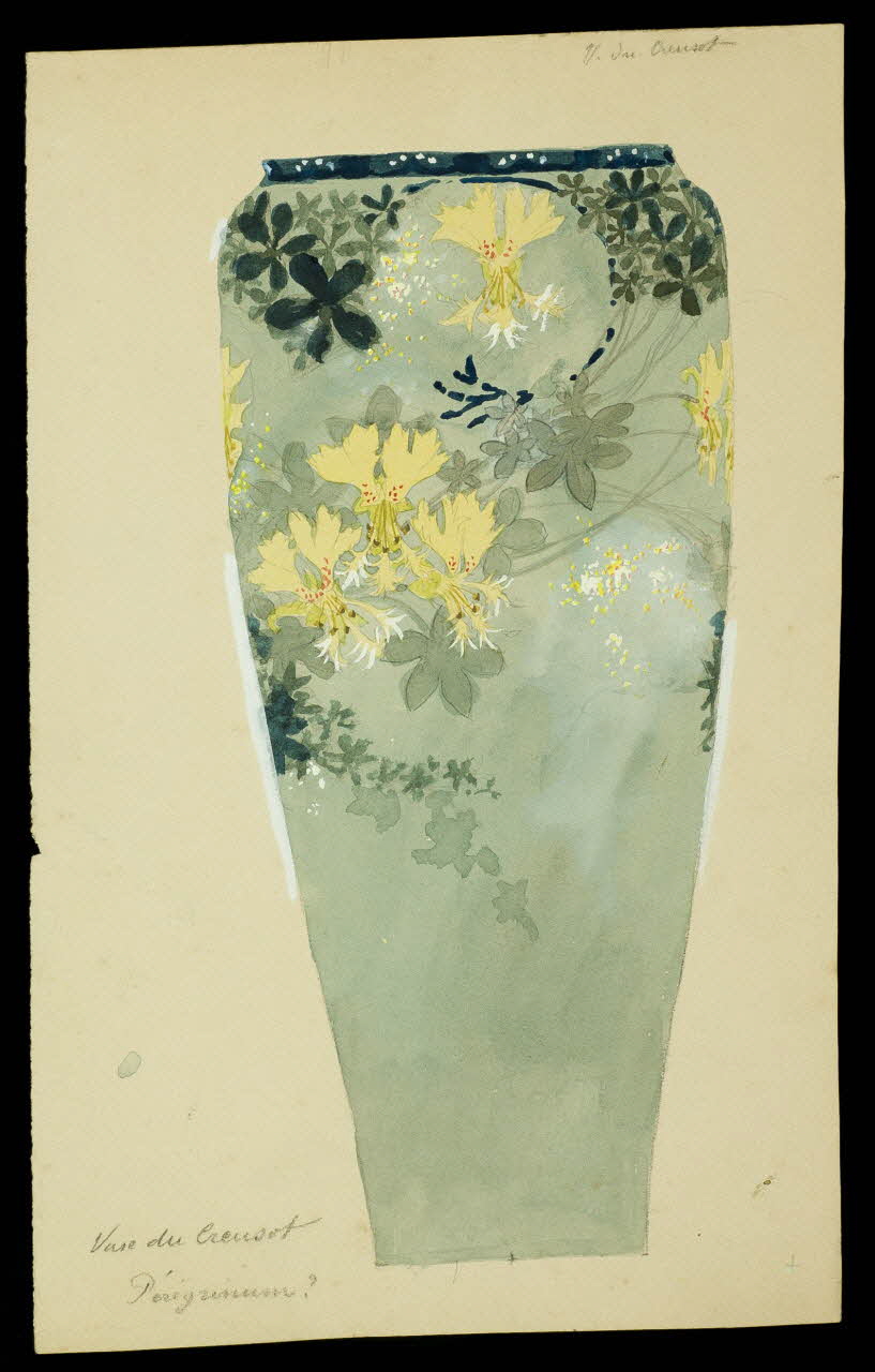 partie d'un ensemble de dessins Vase de Creusot  Perigrinun ? 1968.102.5236 Photo Mucem