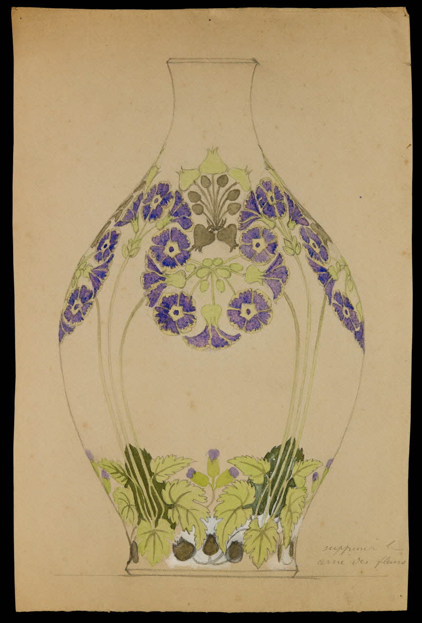 partie d'un ensemble de dessins Vase 1968.102.5253 Photo Mucem