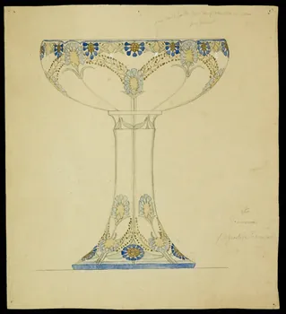 partie d'un ensemble de dessins et  graminée  (agrostide traconite) 1968.102.5257 Photo Mucem