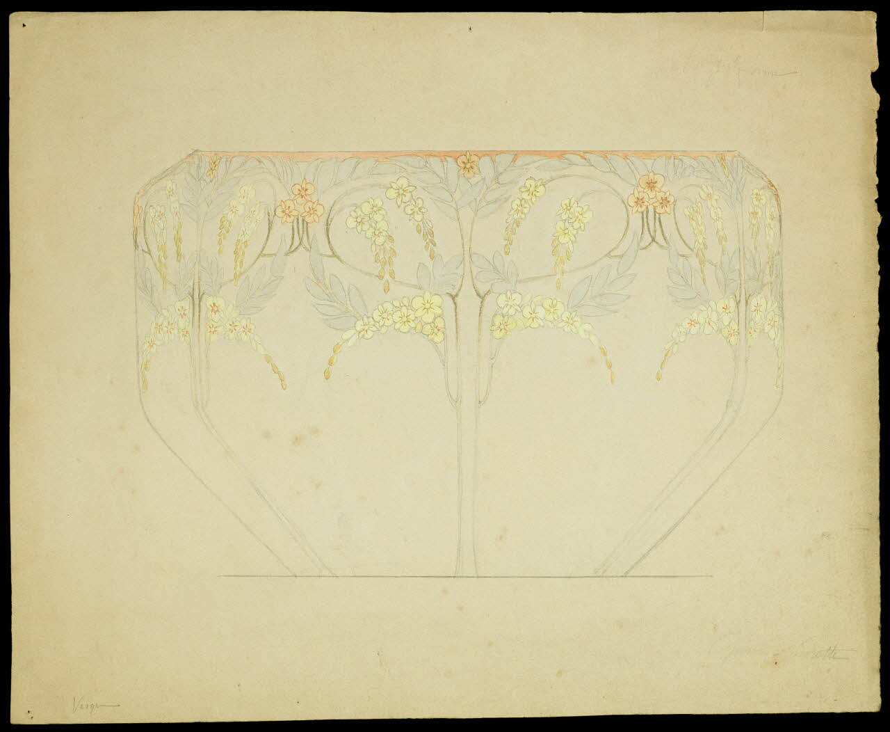 partie d'un ensemble de dessins Coupe 1968.102.5264 Photo Mucem
