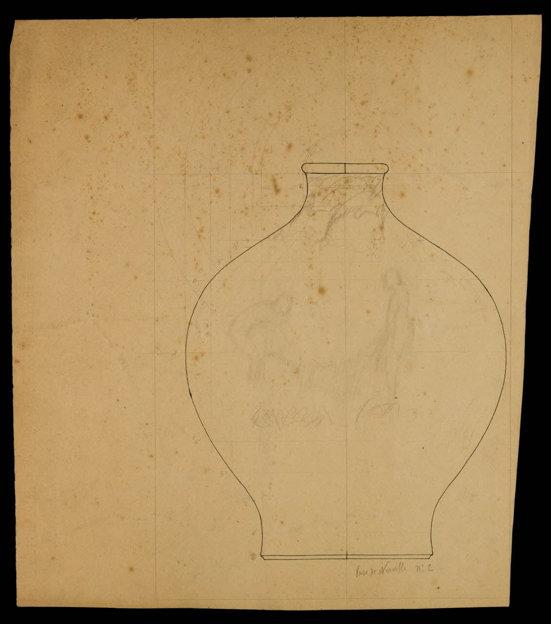 partie d'un ensemble de dessins Vase de Nerville N°2 1968.102.5278 Photo Mucem