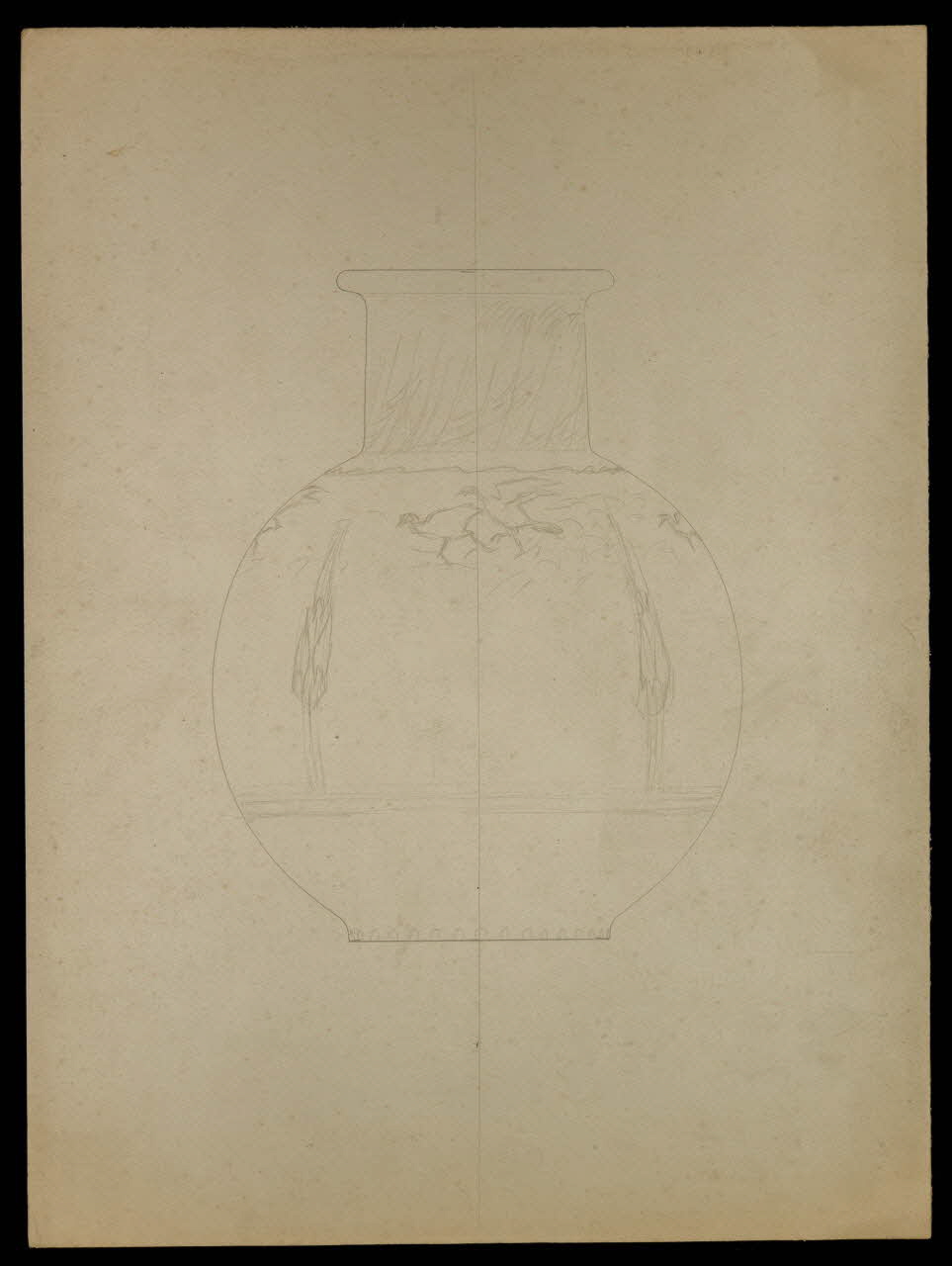 partie d'un ensemble de dessins Vase à décor animalier 1968.102.5279 Photo Mucem