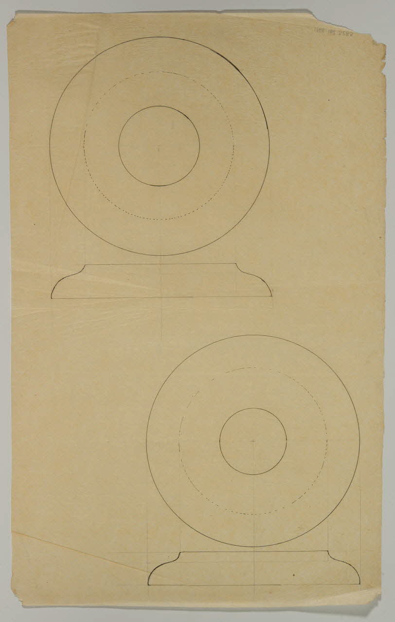 partie d'un ensemble de dessins Croquis d'assiette 1968.102.5285 Photo Mucem