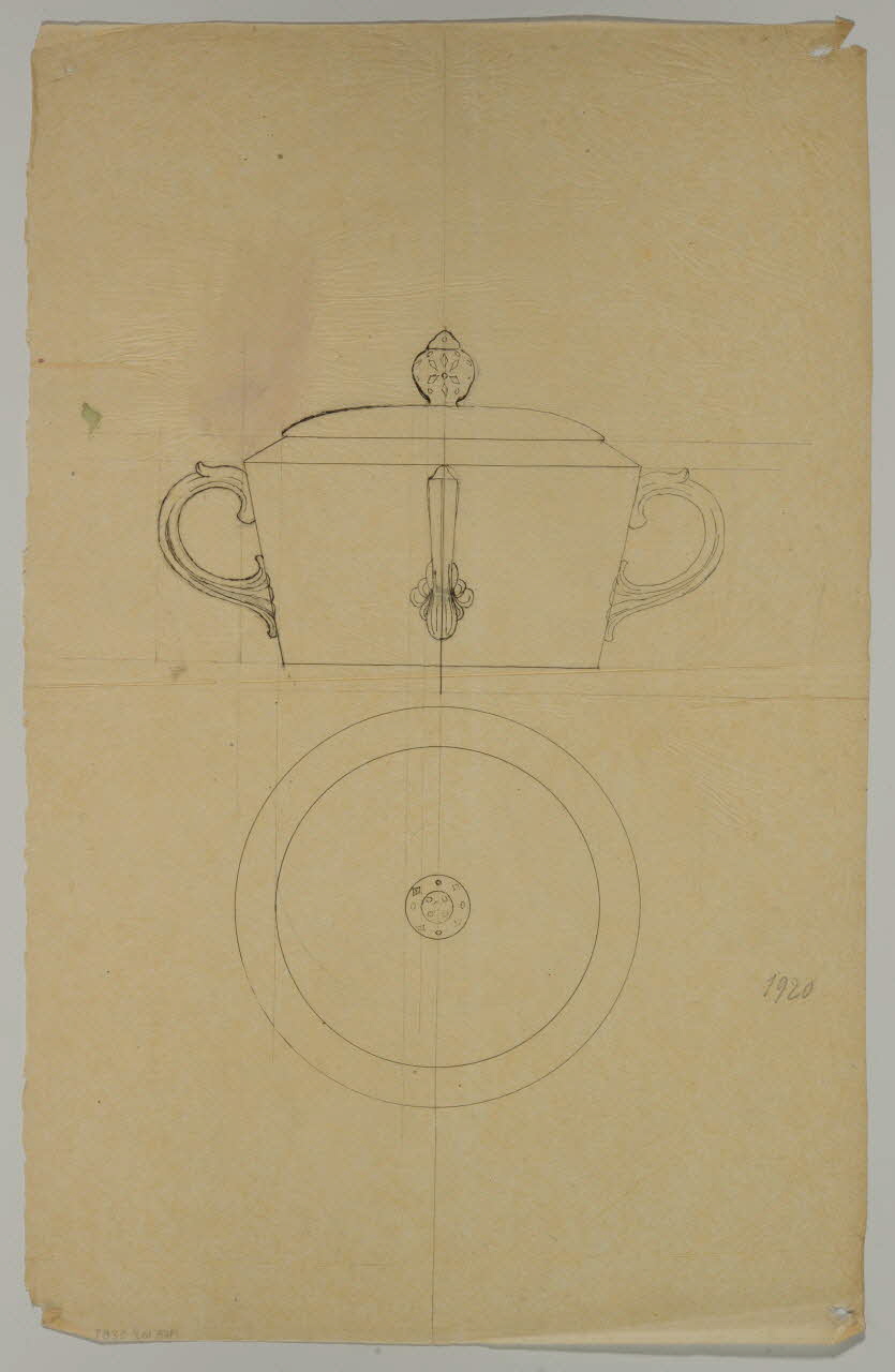 partie d'un ensemble de dessins Service à déjeuner 1968.102.5287 Photo Mucem