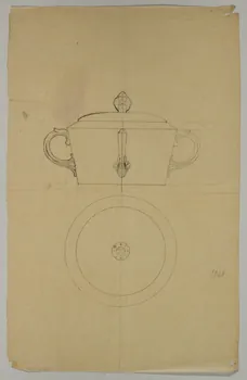 partie d'un ensemble de dessins Service à déjeuner 1968.102.5287 Photo Mucem
