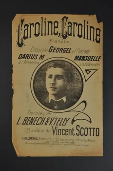 Vincent Telly ; Ferdinand Louis Bénech ; Vincent Scotto ; Georgel ; H. Delormel chanson petit format Île-de-France, France 1909 1966.158.233  Photo Mucem