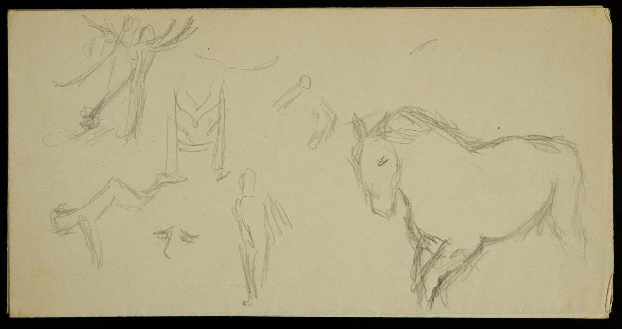 partie d'un ensemble de dessins Croquis de figures 1968.102.5314 Photo Mucem