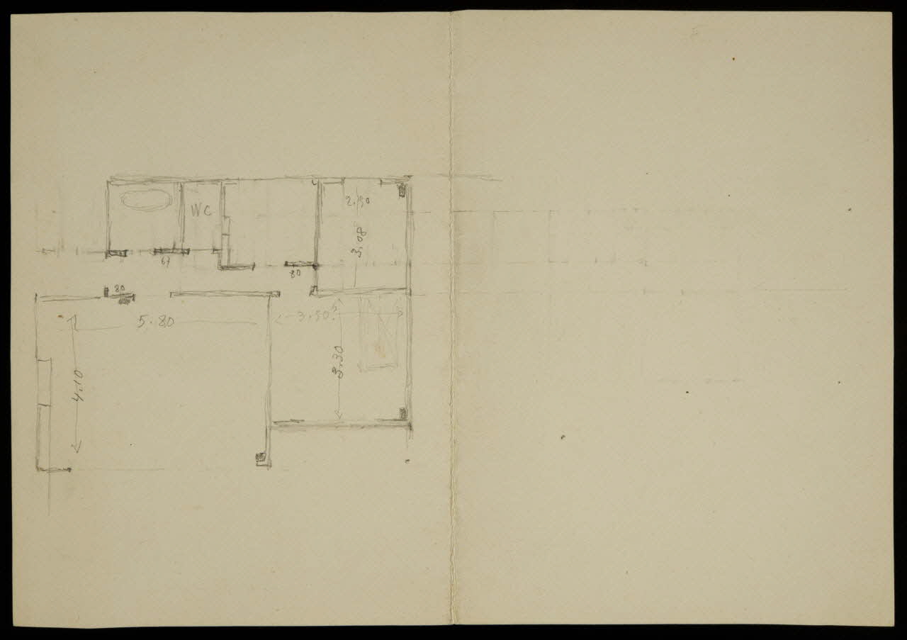 partie d'un ensemble de dessins Plan d'habitation 1968.102.5331 Photo Mucem