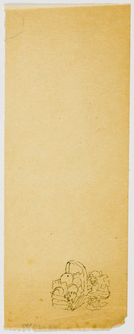 partie d'un ensemble de dessins Panier de fruits et légumes 1968.102.5335 Photo Mucem