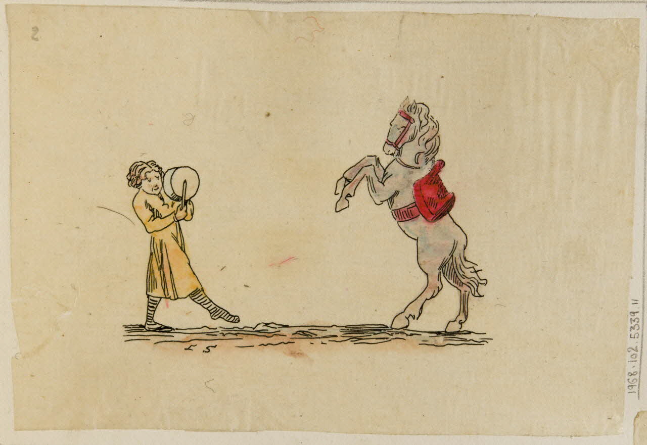 partie d'un ensemble de dessins Jeux et divertissements au Moyen-âge 1968.102.5339.11 Photo Mucem