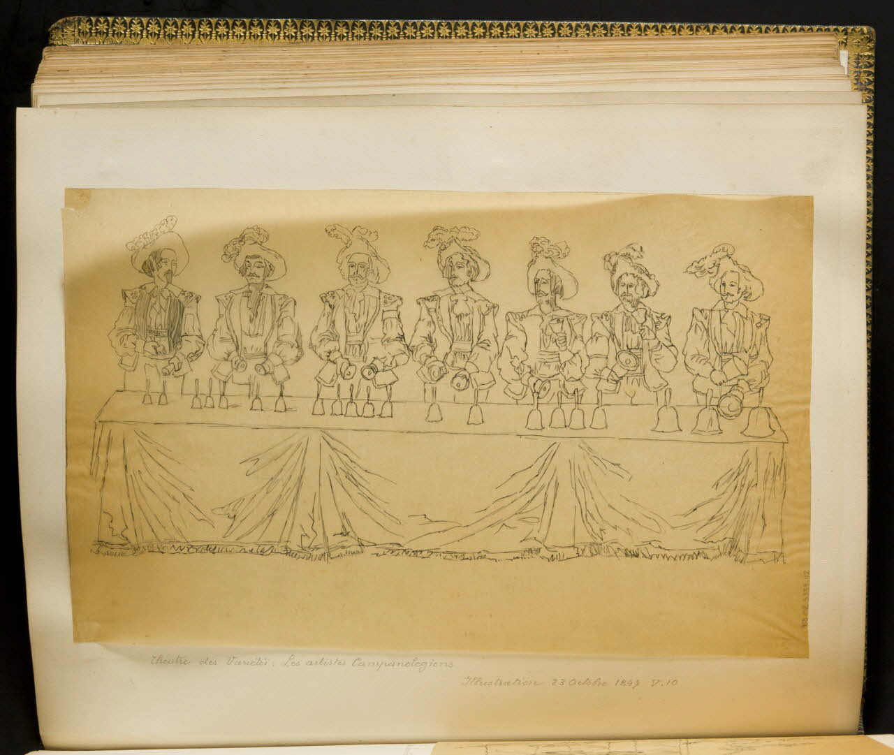 partie d'un ensemble de dessins Théatre des variétés : Les artistes Campanologiens 1968.102.5339.112 Photo Mucem