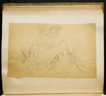partie d'un ensemble de dessins Ascension des Filles de l'Air à l'Hippodrome 1968.102.5339.116  Photo Mucem