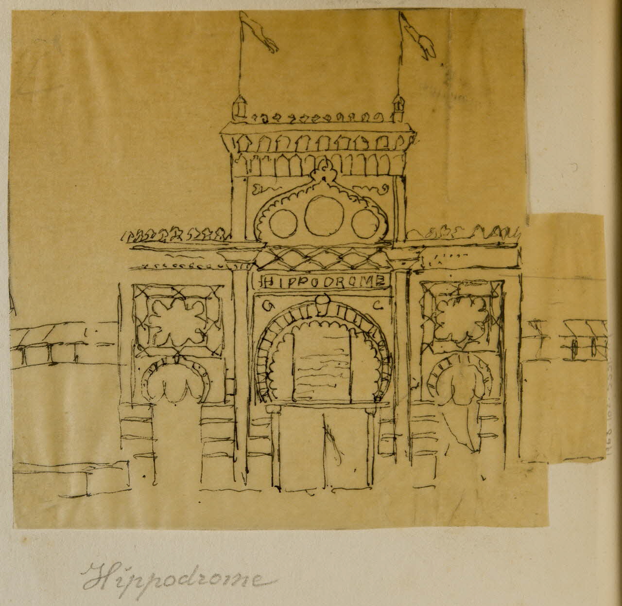 partie d'un ensemble de dessins Hippodrome 1968.102.5339.119 Photo Mucem