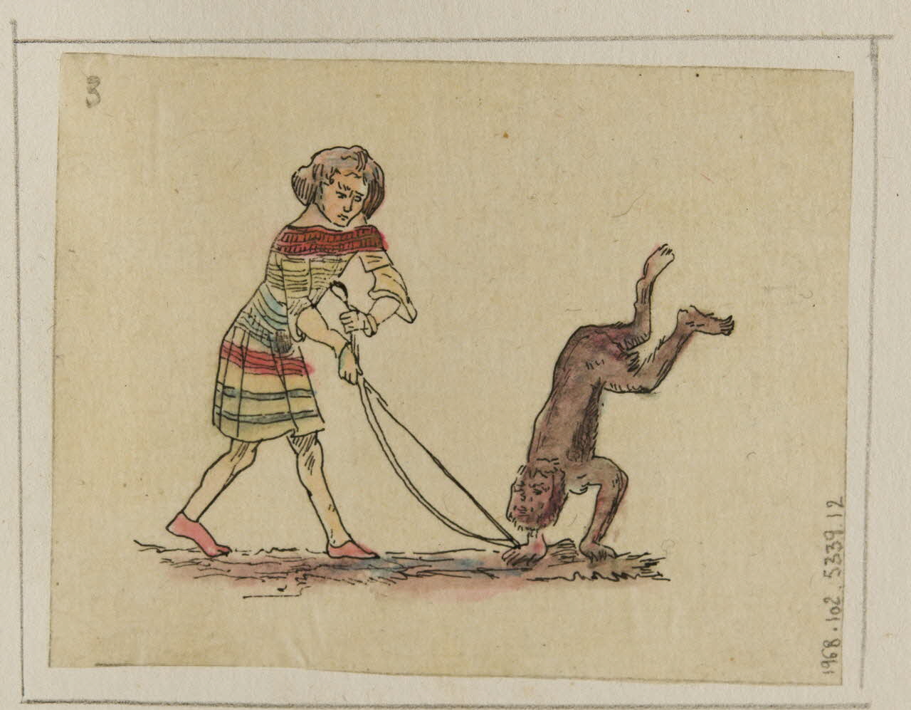 partie d'un ensemble de dessins Jeux et divertissements au Moyen-âge 1968.102.5339.12 Photo Mucem