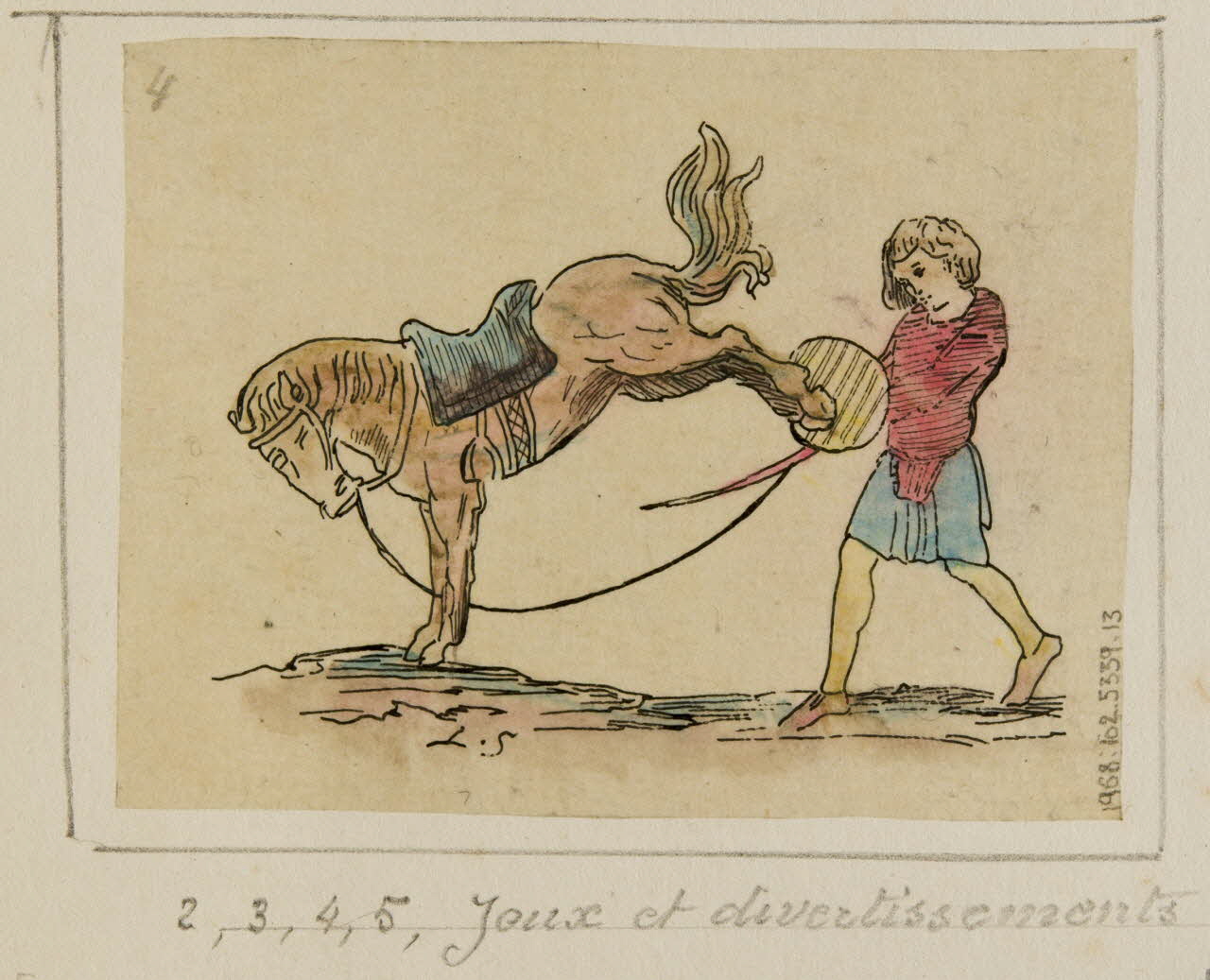 partie d'un ensemble de dessins Jeux et divertissements au Moyen-âge 1968.102.5339.13 Photo Mucem