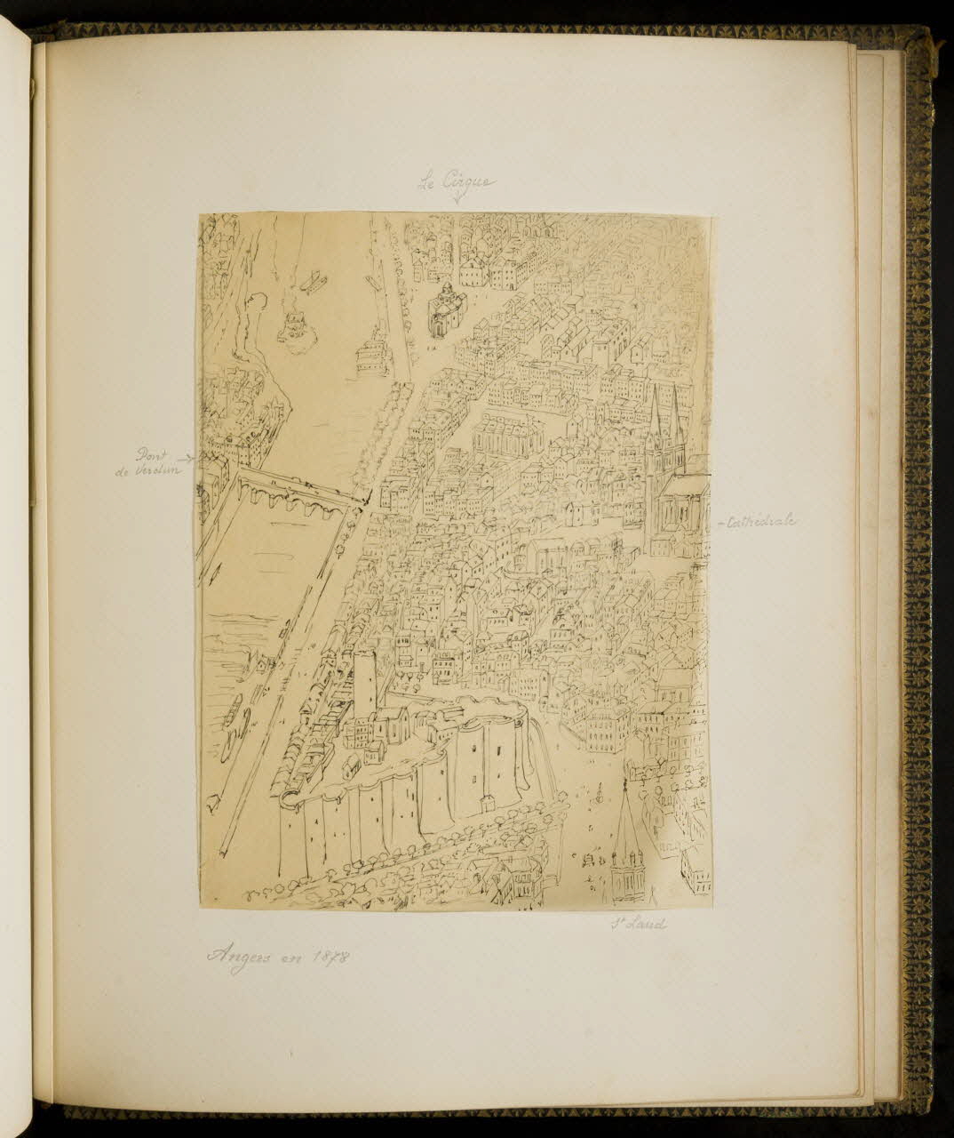 partie d'un ensemble de dessins Angers en 1878 1968.102.5339.134 Photo Mucem