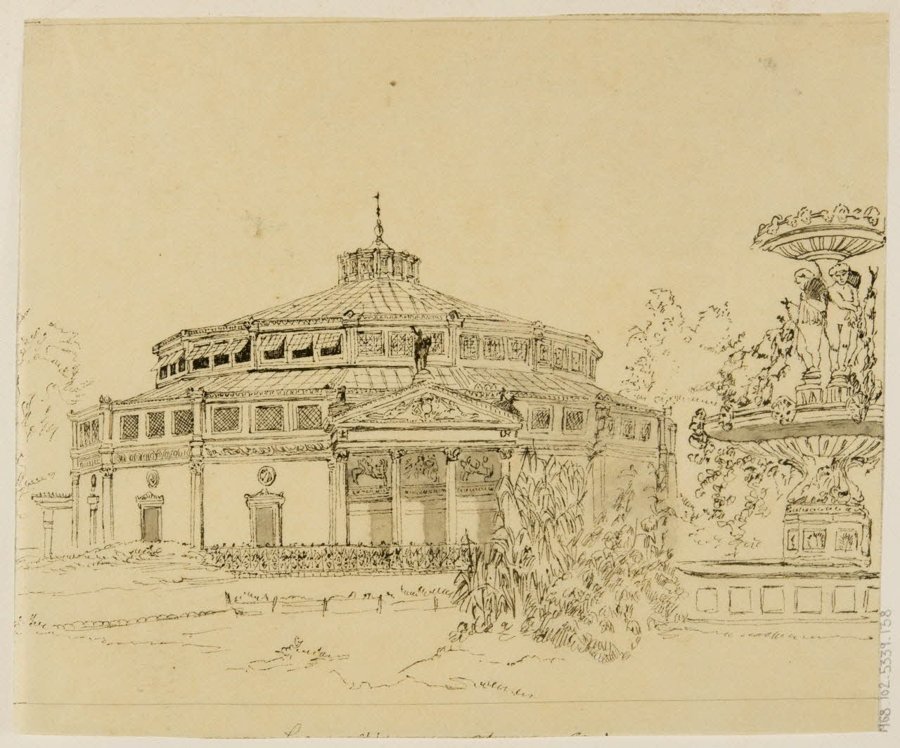 partie d'un ensemble de dessins Vue d'architecture 1968.102.5339.138 Photo Mucem