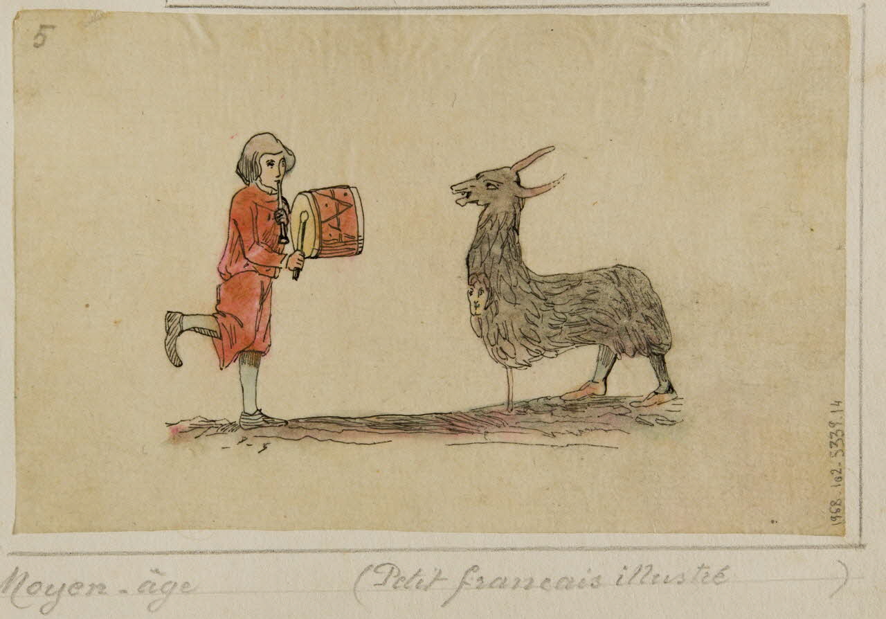 partie d'un ensemble de dessins Jeux et divertissements au Moyen-âge 1968.102.5339.14 Photo Mucem