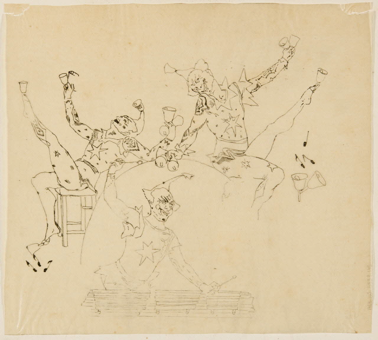 partie d'un ensemble de dessins Les Jees Brothers, aux Folies Bergere  par Chéret 1968.102.5339.145 Photo Mucem