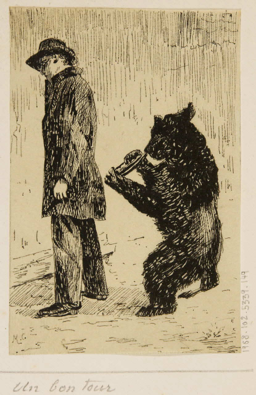 partie d'un ensemble de dessins Un bon tour 1968.102.5339.149 Photo Mucem