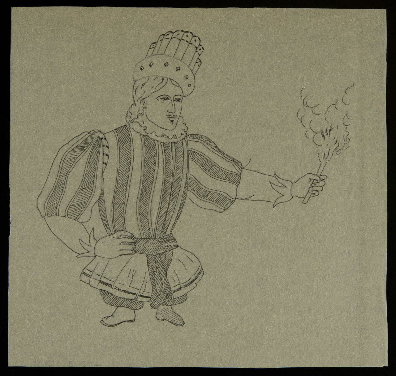 partie d'un ensemble de dessins Nain déguisé 1968.102.5339.165 Photo Mucem